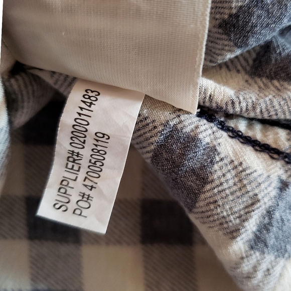 Ralph Lauren Denim & Supply Top L Womens Black Checkered Flannel Cropped Boxy - Picture 9 of 9